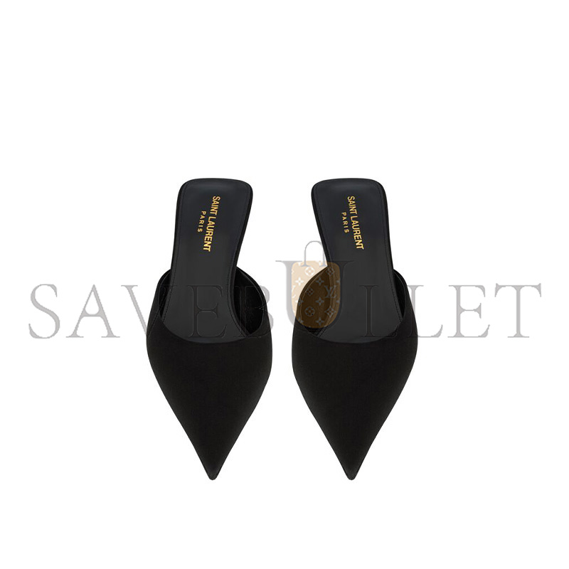 YSL BARBARA MULES IN SATIN CREPE 7869079QN001000 YSL BARBARA MULES IN SATIN CREPE 7869079QN001000